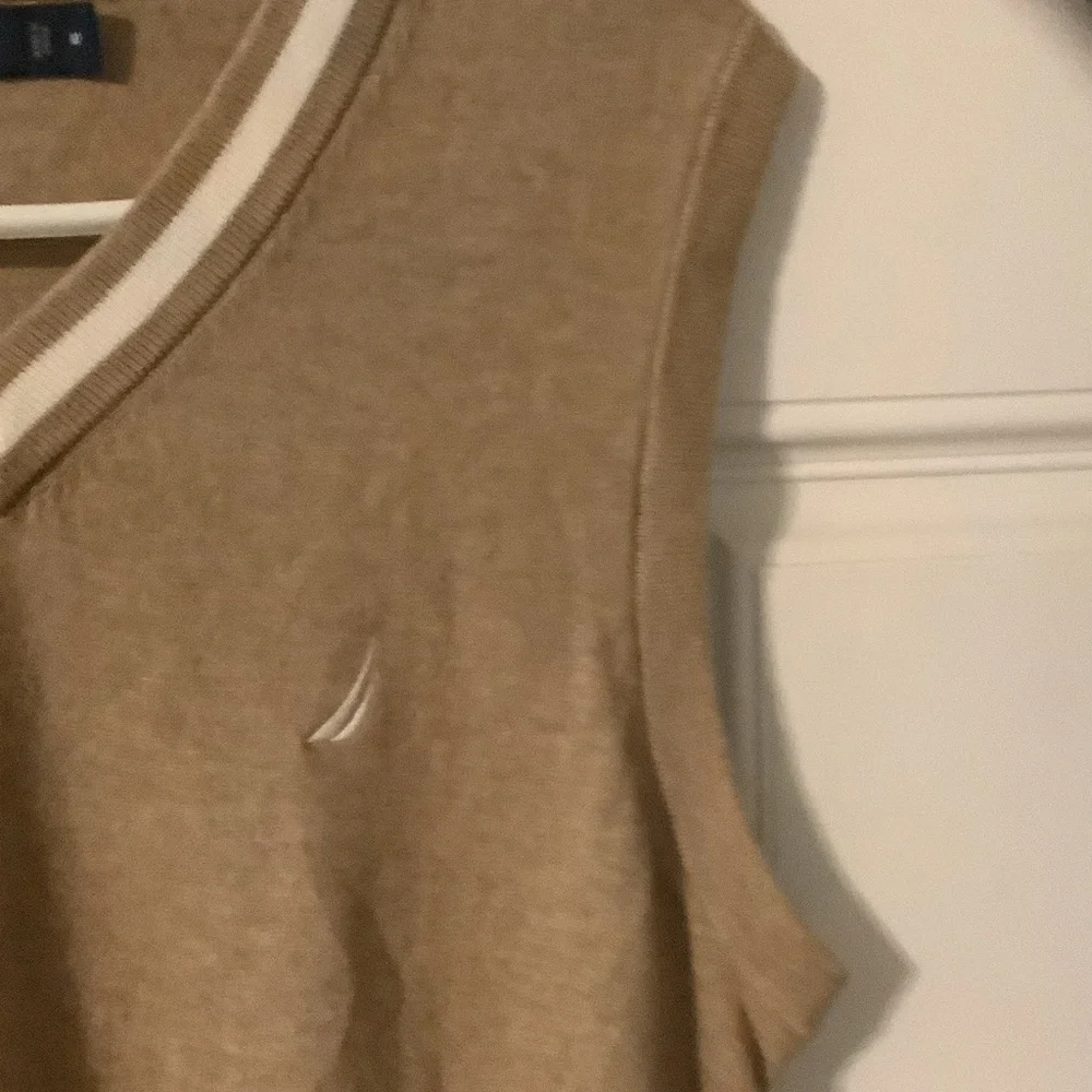 Nautica Navtech Mens Tan golf‎ sweater vest, M